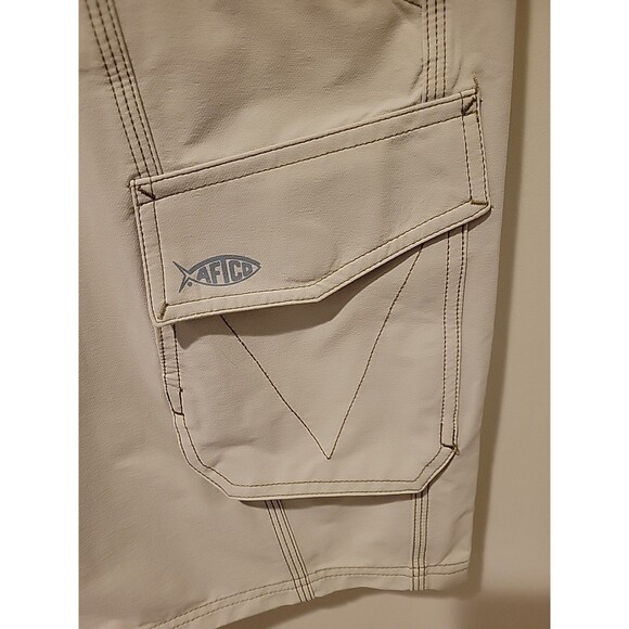 Aftco M80 Stealth Fishing/Boating Shorts Stone Biege Men's Size 38x10 Outdoors - Picture 2 of 8